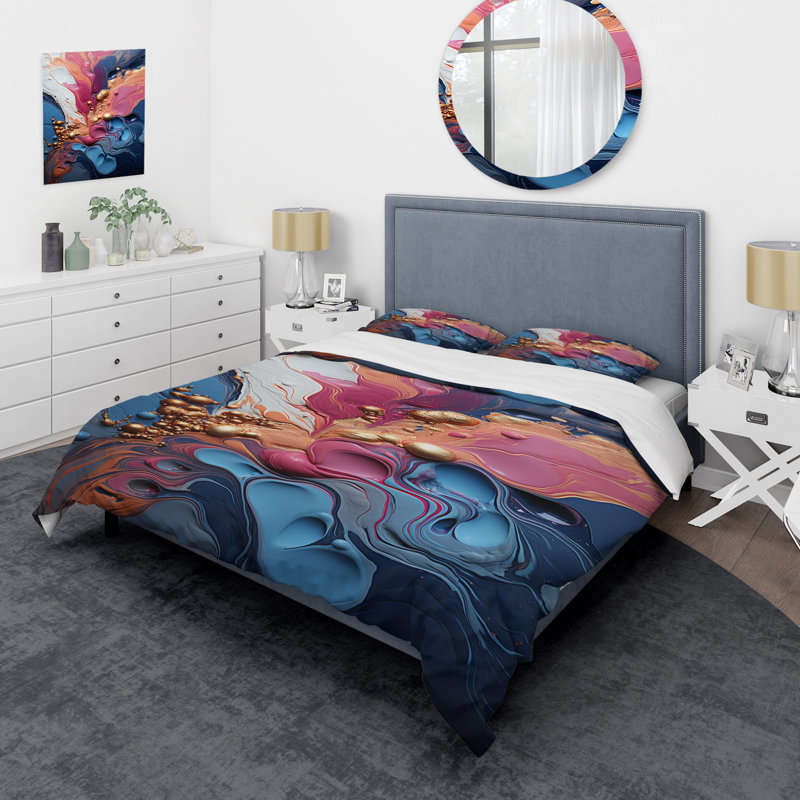 Ensemble de housse de couette Trippy, Housse de couette simple + 1 taie décorative stan