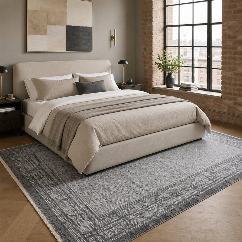 Oriental Cotton and Chenille Flatweave Area Rug, 60 x 100 cm