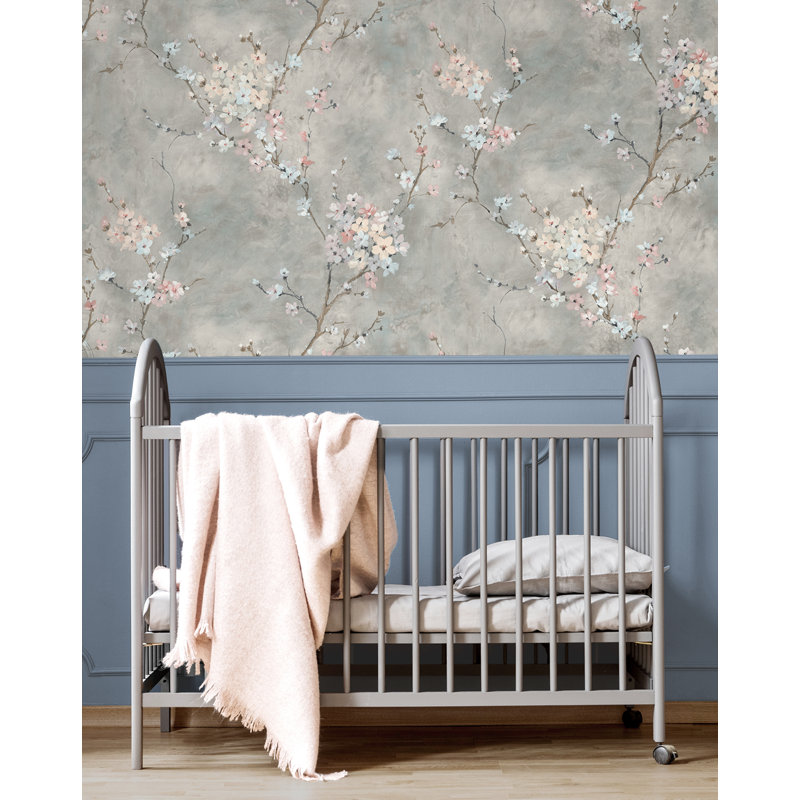 Rouleau de fleurs Rejan, Gris