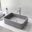 Cadman 18" L x 13" W x 5" H Grey Handmade Rectangular Vessel Bathroom Sink