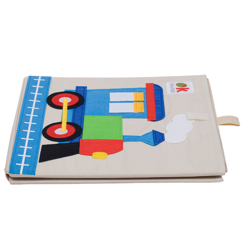 Cube de rangement 13 po Wildkin Kids - Organisateur durable pour jouets, livres et fournitures artistiques - Train