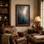 Art mural sur toile bleu bleu vert-1694750638