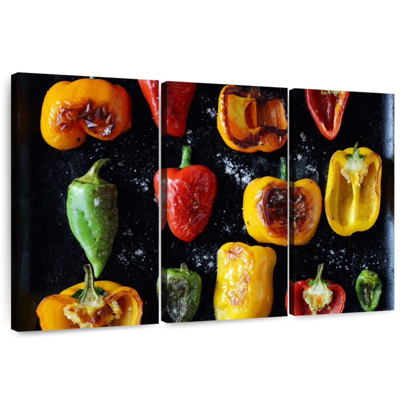 Yarlin Roasted Bell Peppers, 48" H x 74" W