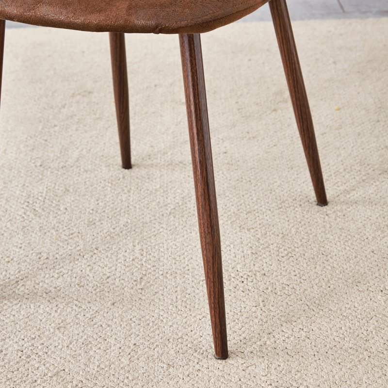 Luxueux dossier en suède et élégantes chaises avec pieds de transfert, ensemble de 4 pour un usage domestique polyvalent