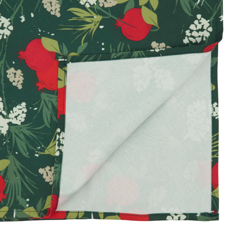 Rectangular_Holiday Tablecloth With Pomegranate Design, 140" L x 65" W