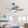 107CM 5 Blades Ceiling Fan with Remote Control and LED Lights