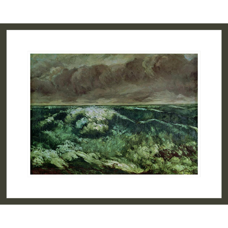 The WaveGustave CourbetFramed Giclee Print, 17.28" H x 21.75" W