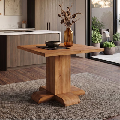Table de salle à manger en bois massif 31,5 po - Conception peu encombrante