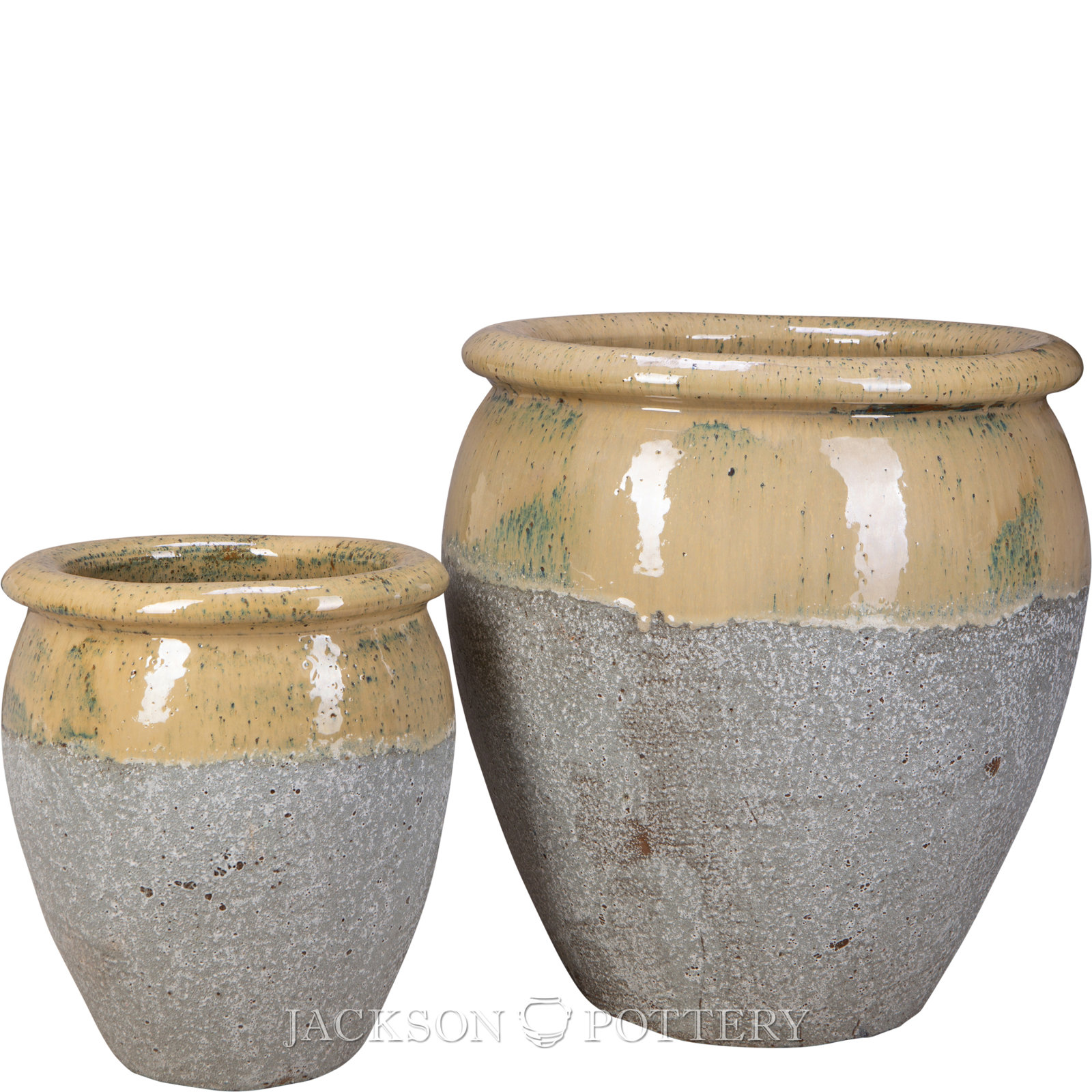 Maricopa Water Jar Set Of 2 A,B, Cream/Graystone