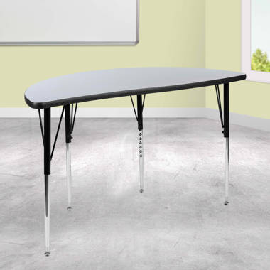 Factory Direct Partners Round Dry Erase Adjustable Height Activity Table  with Standard Swivel Glide Legs