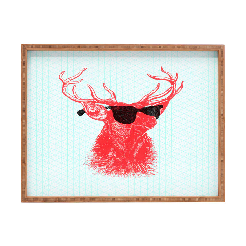 Nick Nelson Wood Tray, 1.75" H x 18" W x 14" D