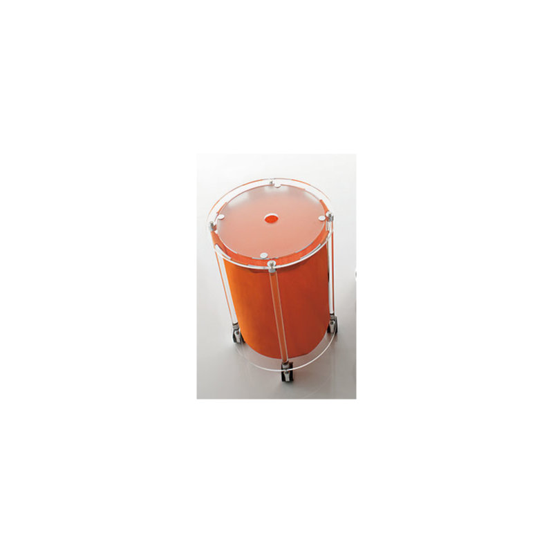 Complementi Fabric Rolling Laundry Hamper, Orange