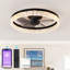 Ventilateur de plafond intérieur encastré avec lumière DEL et télécommande-114247824