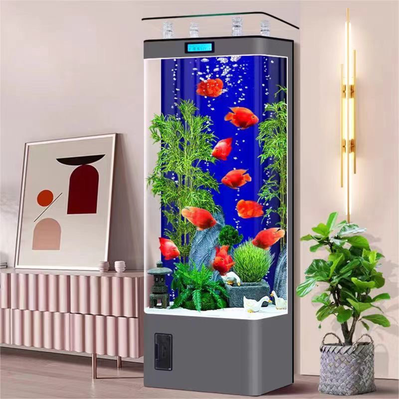 Aquarium moderne en bois massif 30 à 35 gallons Eco, Gris, 35 gallons (H 54,52 po x l 19,69 po x P 15,75 po)