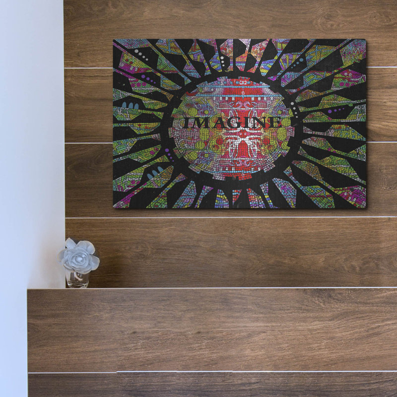 Red Barrel Studio® «Imagine» par Dean Russo, art mural en métal, H 12 po x l 16 po