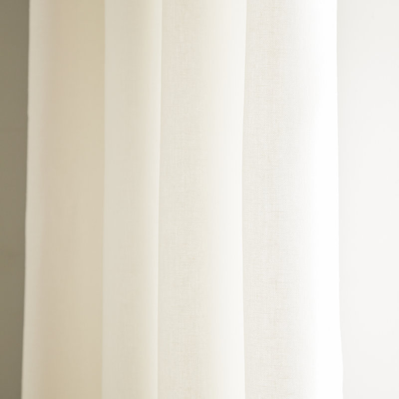Panneau de rideau simple semi-diaphane avec œillets Taplin Essex, Chocolat, l 50 po x L 108 po