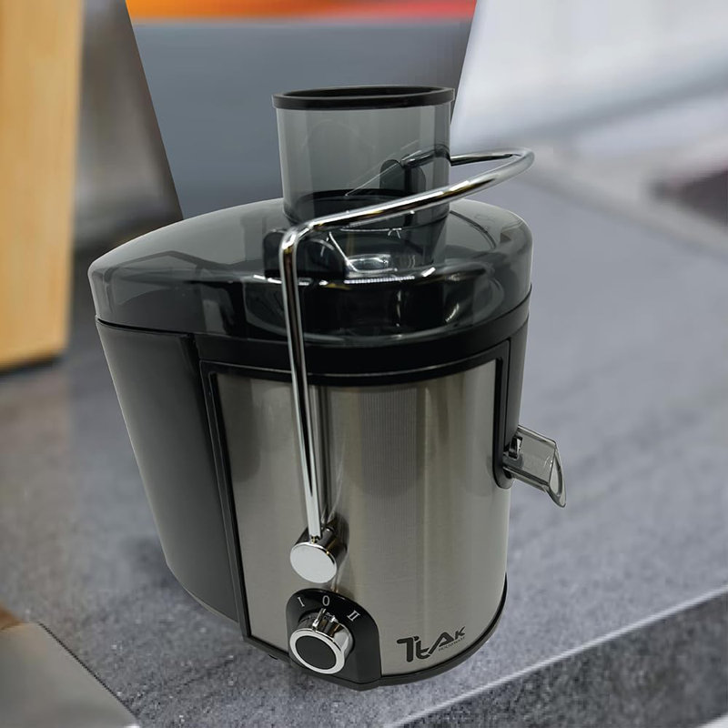 Extracteur de jus Ttak Houseware Centrifuge Centrifuge 600w Cuivre pur 3 pouces Extracteur de jus à bouche 2 réglages, fonction anti-goutte, jus de fruits, légumes en acier inoxydable, sans BPA (noir)