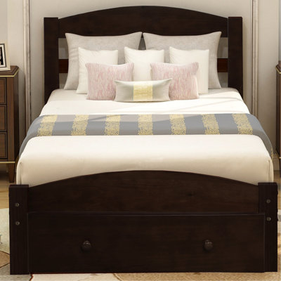 Twin Size Platform Bed Frame In , 10 Wood Slats For Prolonging Mattress Service, Storage Drawer Bedroom Stuff With Color, Support And Airflow,