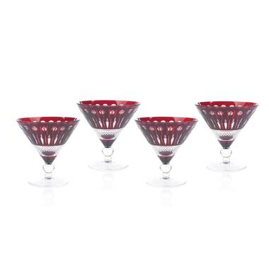 Mistletoe Pine 7 oz. Martini Glass (Set of 2) The Holiday Aisle