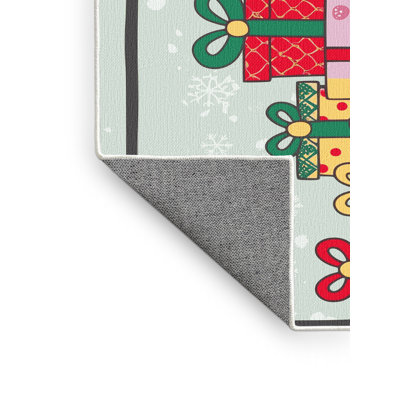 Tapis de vacances d'hiver de Noël lavable The Holiday Aisle®