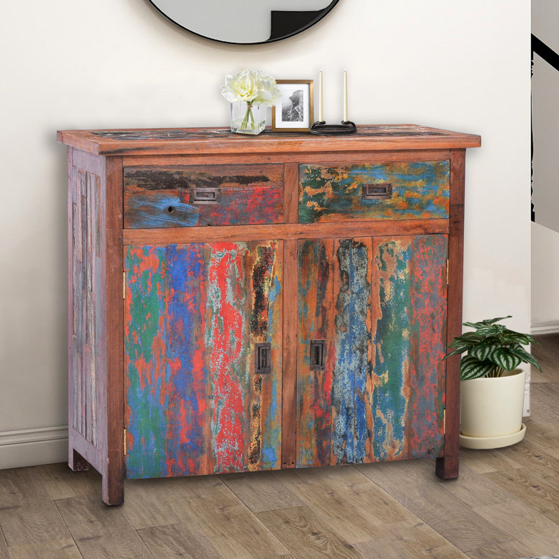 Barnes Teak Solid Wood 39 " W 2 - Drawer Dresser
