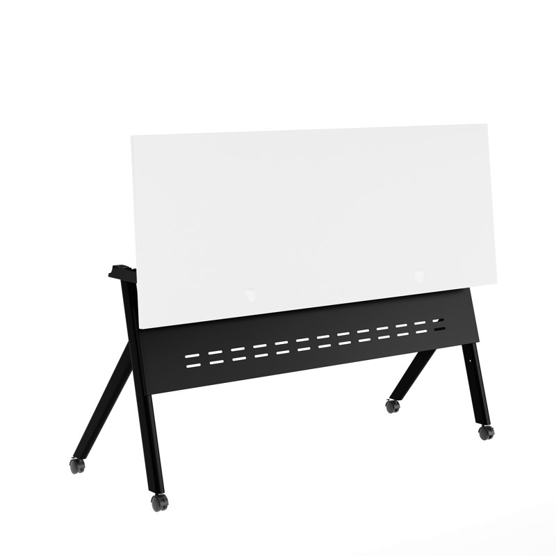 Table de formation commerciale avec structure en acier et pieds en Y, Gris, Gris, 30"H x 60"W x 23.5"D