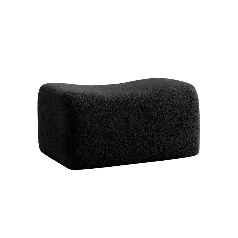 Repose-pieds en tissu - noir, Noir
