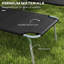 Outsunny Folding Sun Lounger Set of 2 with Canopy, Portable Black