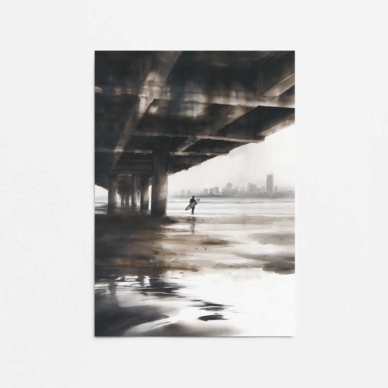 «Under the Pier», impression roulée, H 24 po x l 18 po