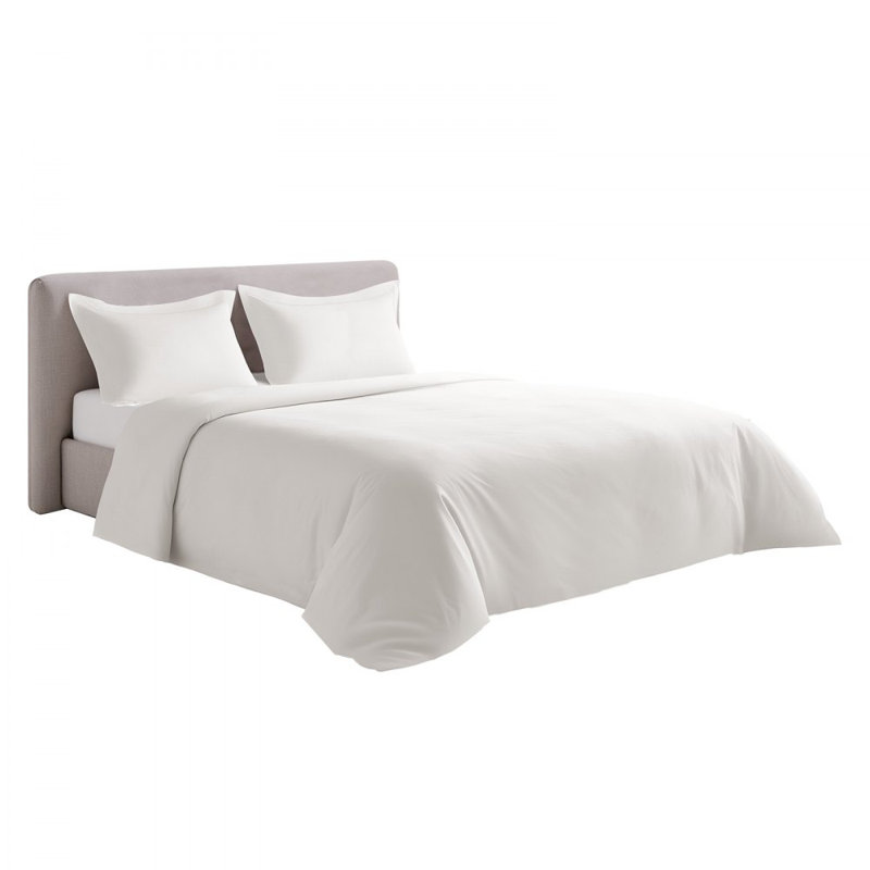 King Duvet Cover Set, 100% Cotton, Bedding Set King Size with 1 Duvet Cover 104 x 90 in and 2 Pillow Shams 20 x 36 in, Soft Breathable, Double Zipper Closure, for Home Bedding, White