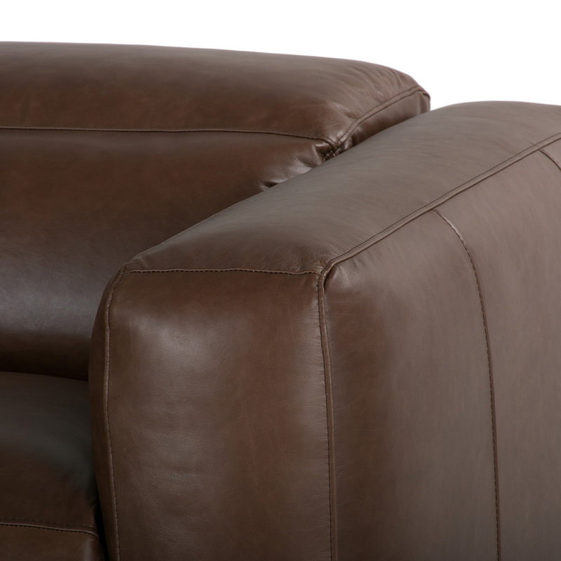 Radley 124" Leather Power Reclining Sofa, Sonoma Coco Top Grain Leather