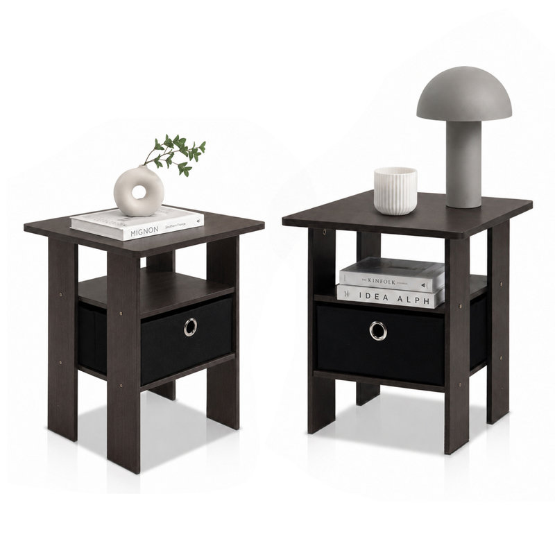 Ensemble de 2 tables de chevet Jula, Brun / Noir, Set of 2