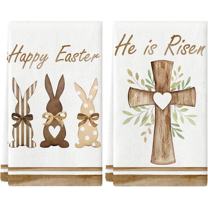 Easter Dish Towels He Is Risen Tea Towels - Thumbnail 2