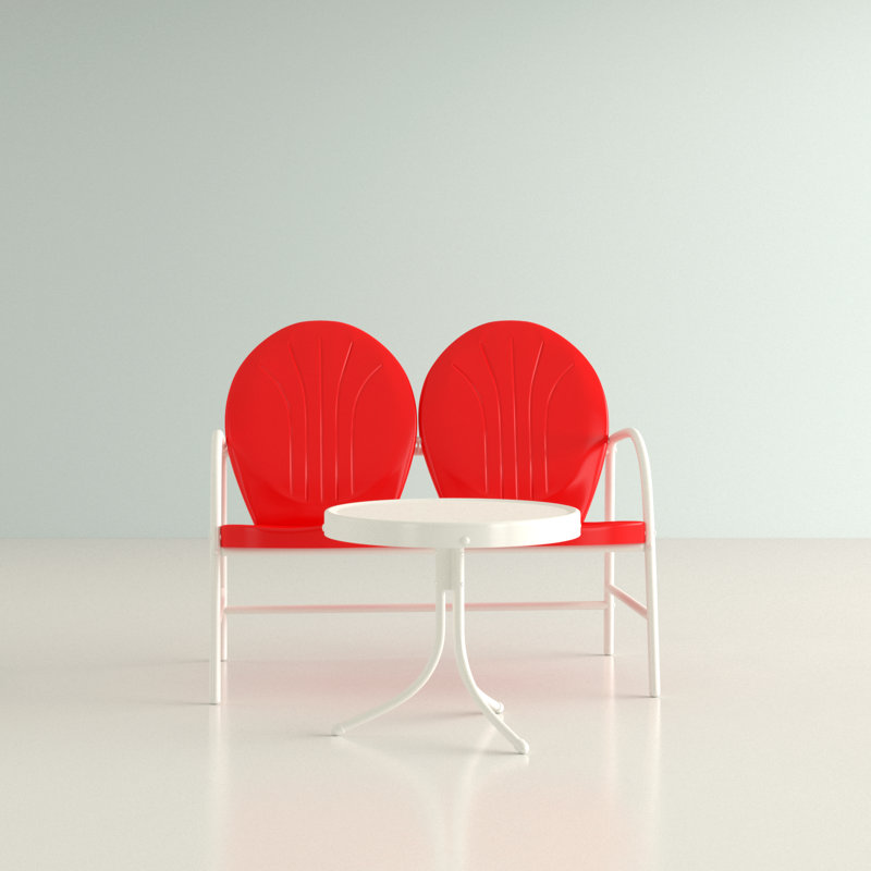Burley 2 Piece Sofa Seating Group, Red