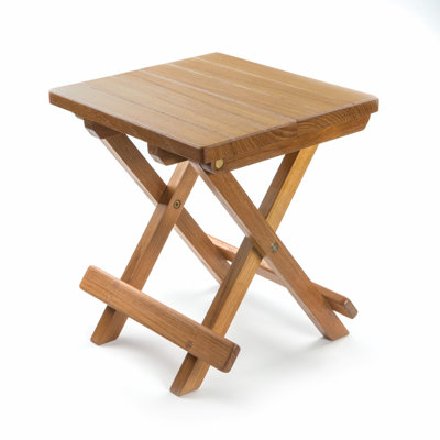 Table de bout carrée 12 "en bois massif brun