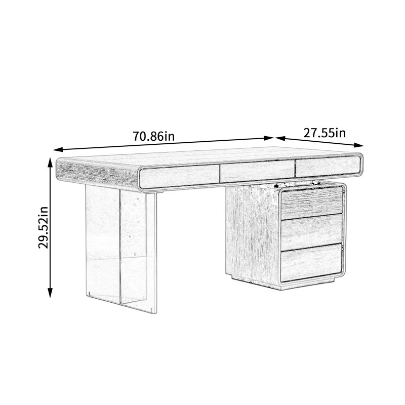 Heslin, H 29,52 po x l 70,86 po x P 27,55 po