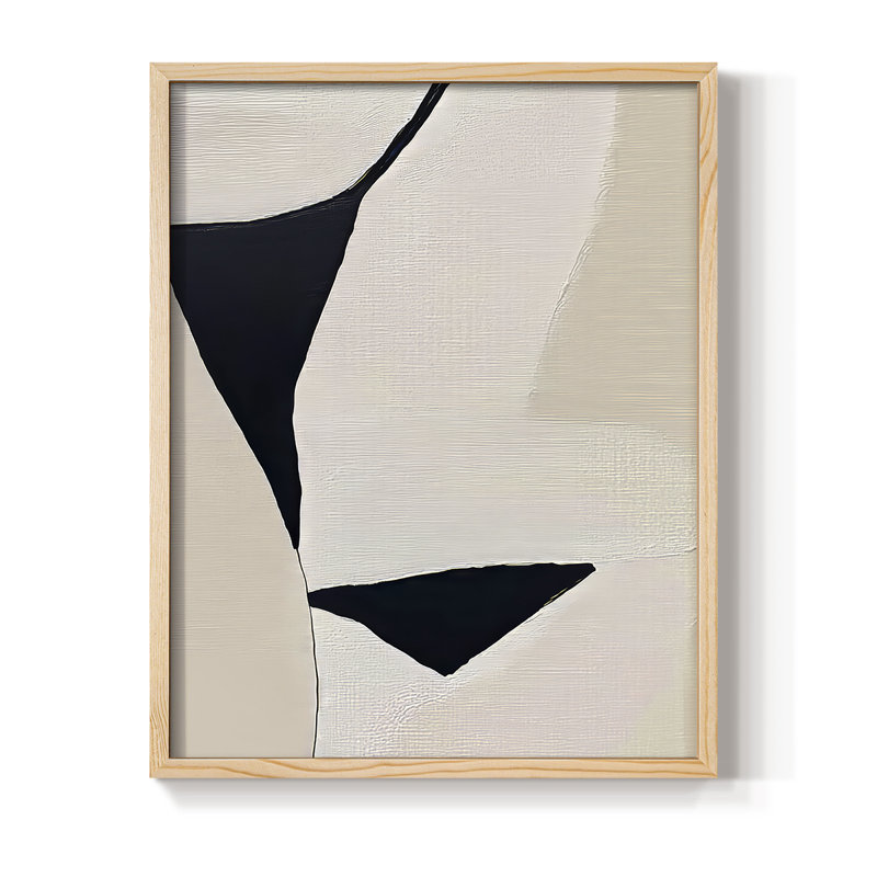 Série ABSTRACT DCxxxx, reproduction encadrée - bois massif, Naturel, H 21 po x l 17 po