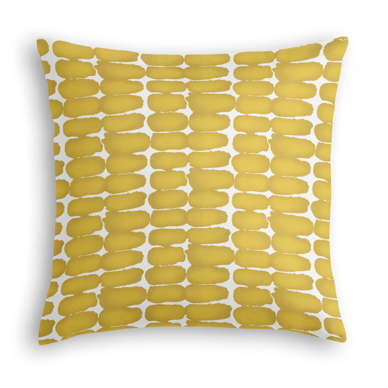 Housse et insert de coussin décoratif géométrique en polyester, Orange, 26 po x 26 po