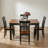 Two Tone Buttermilk And Cherry Solid Wood Rectangular Dining Table Set With Self Storage Extendable Leaf