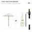 Parasol d'extérieur 9 pi 3 po, beige - Parasol de marché avec manivelle, inclinaison à bouton-poussoir pour terrasse, cour arrière, manivelle et