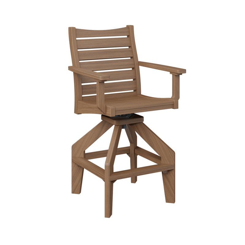 Berlin Gardens Bristol Swivel Chair, Antique Mahogany, 26.5"