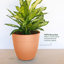 Jardinière intérieure / extérieure en plastique recyclé Dayton avec soucoupe attachée-1236818562-1236818573
