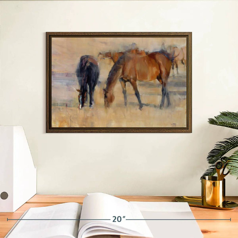 Kentucky Morning I, 13 po x 9 po, Cadre flottant en noyer