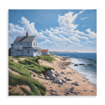 Sea View Tablecloth - Contemporary Coastal Decor, Indoor/Outdoor