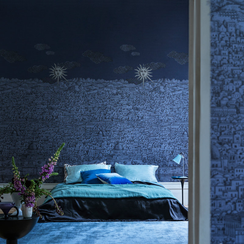Fornasetti Senza Tempo II Wallpaper Roll, Midnight