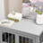 Triple Doors Small Dog Crate, And Functional, Grey Kennel End Table, For Dogs,