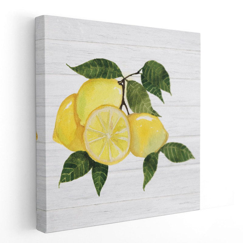 «Citrus Garden VI Shiplap», reproduction d'art sur toile, H 16 po x l 16 po