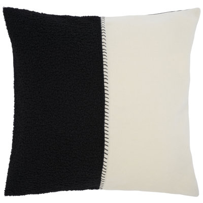 Housse et insert de coussin décoratif carré en mélange de laine Parker
