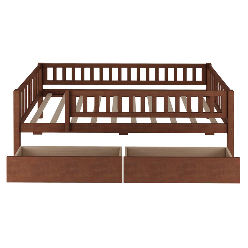 Borremans Twin 2 Drawer Slats Daybed, Walnut