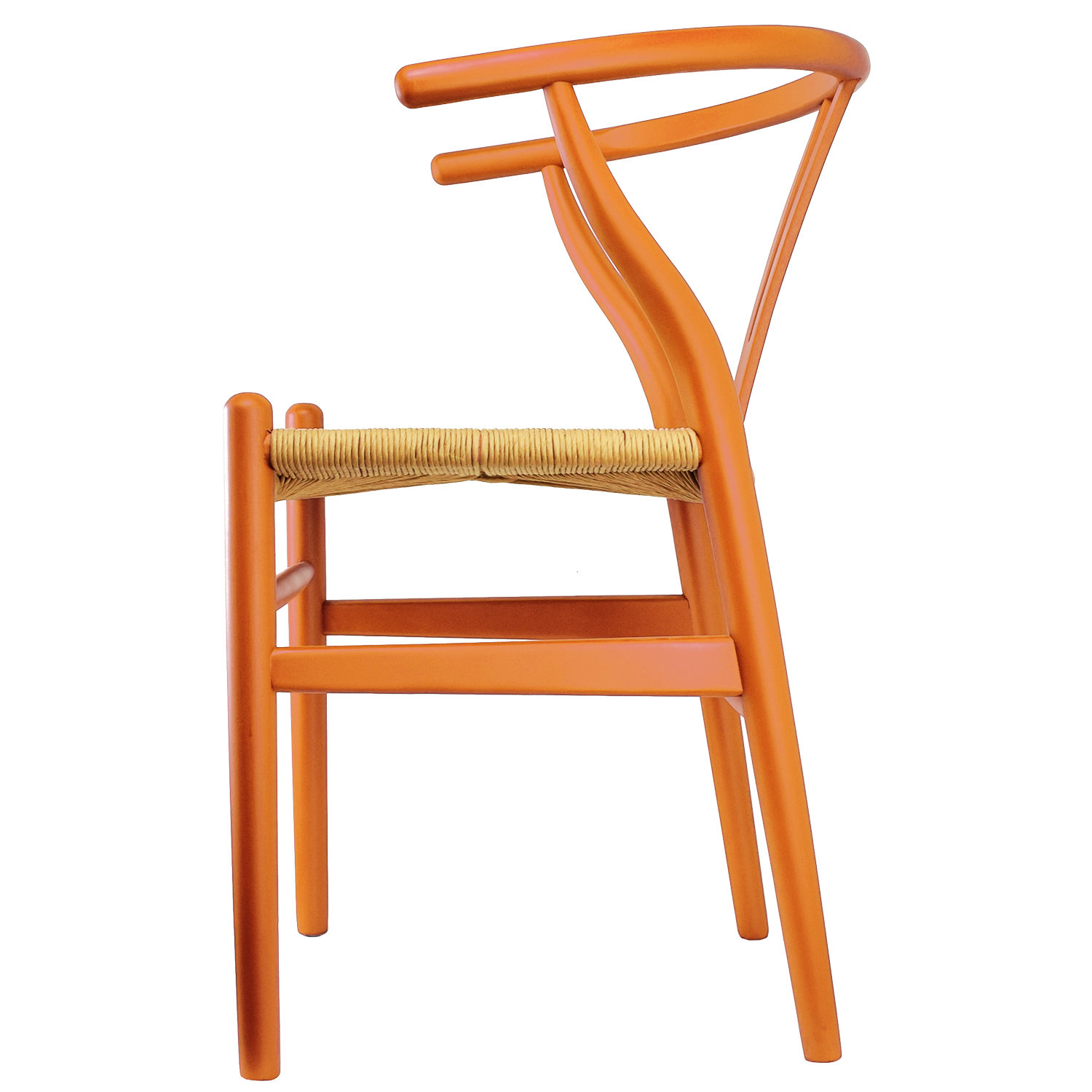 Baruti Wicker Dining Chair, Orange/Beige